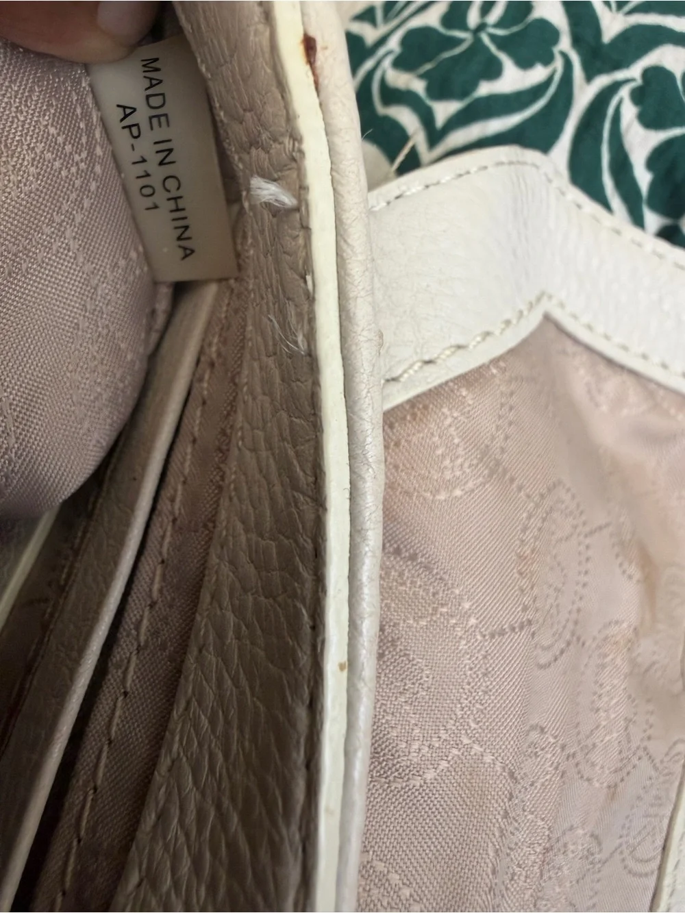 Michael Kors Charlton Small Flap Leather Crossbody Wristlet Bag Cream Off-White